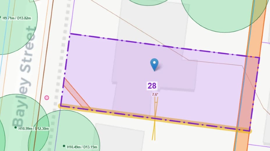 Sample screen of a block search result