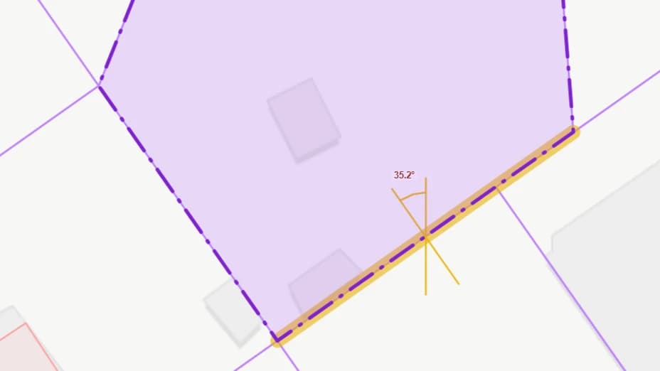 Sample block report showing a solar building envelope layer on the map